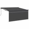 vidaXL Markiza wysuwana Antracyt 350 x 250 cm Poliester i aluminium