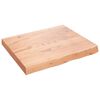 vidaXL Blat do stołu, jasnobrązowy, 60x50x(2-6)cm, lite drewno dębowe