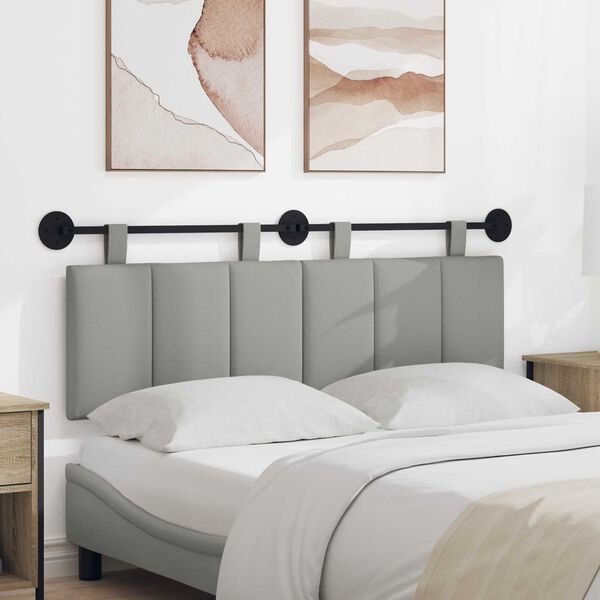 vidaXL Wisząca Głowa Paski Szary chmur 150 x 55 x 5 cm tkanina