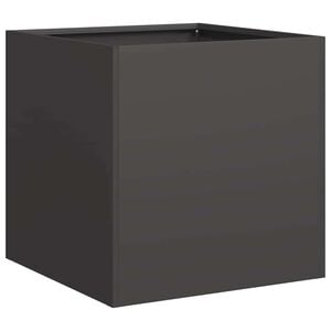 vidaXL Donica, czarna, 40x40x40 cm, stal walcowana na zimno