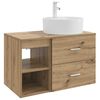 vidaXL Zestaw mebli łazienkowych 2 pcs Dąb artisan Drewno inżynieryjne