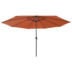 vidaXL Parasol ogrodowy z LED, 400 cm, terakota
