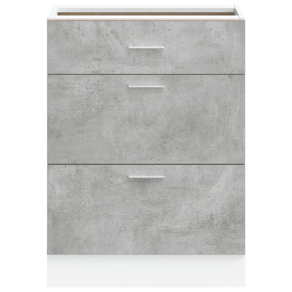 vidaXL Szafka kuchenna dolna "Lyon" Betonowa szara Drewno klejone
