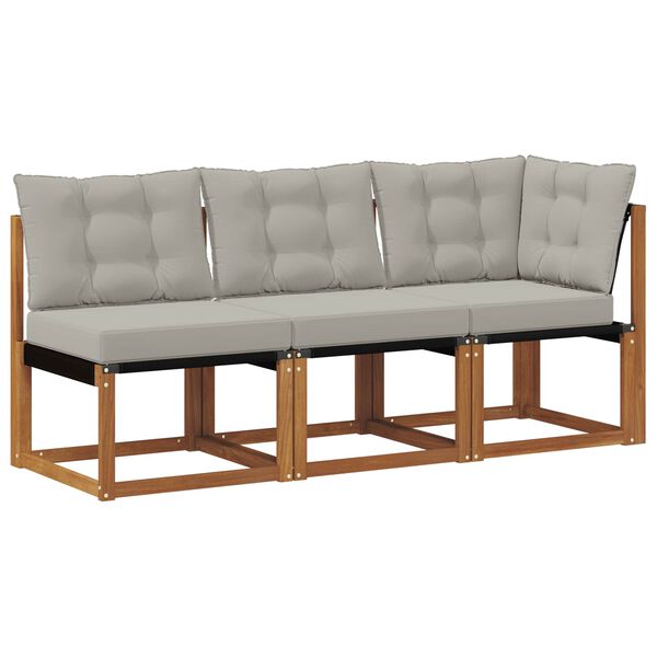 vidaXL Modułowa sofa na zewnątrz z poduszką 3 Sztuka Naturalny