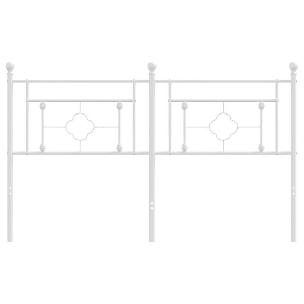 vidaXL Metalowe wymienne wezgłowie, białe, 150 cm
