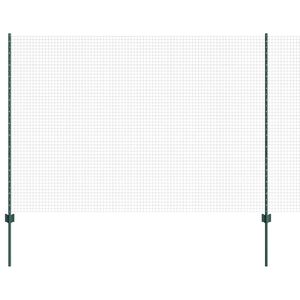 vidaXL Ogrodzenie z słupkiem Zielony 1,6 x 10 m Stal i PVC