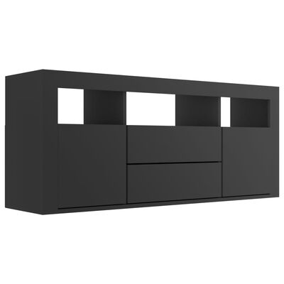 vidaXL Szafka pod TV, czarna, 120x30x50 cm, materiał drewnopochodny
