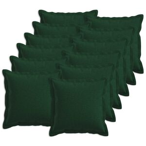 vidaXL Poszewka na poduszkę 12 szt. HOUTEN Ciemnozielony 40 x 40 cm