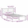 vidaXL Ramka łóżka Jasnoszary 135 x 190 cm Lite drewno sosnowe