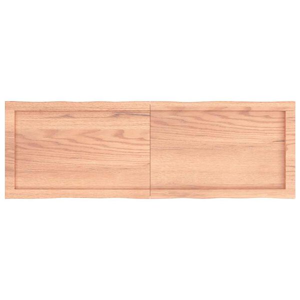 vidaXL Blat jasnobrązowy 120x40x(2-6) cm drewno z naturalną krawędzią
