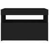 vidaXL Szafka pod TV z oświetleniem LED, czarna, 60x35x40 cm
