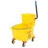 vidaXL Wiaderko z wyżymaczką do mopa, na k&oacute;łkach, ż&oacute;łte, 36 L, PP