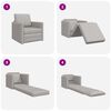 vidaXL Sofa Bed 60cm Szary chmur tkanina