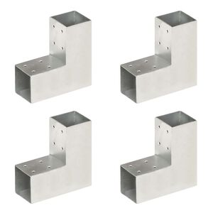 vidaXL Łączniki w kształcie L, 4 szt., galwanizowany metal, 71x71 mm