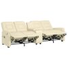 vidaXL Rozkładany fotel masujący z uchwytem, 4-os., kremowy