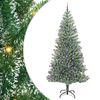 vidaXL Sztuczna choinka z śnieżnym pokryciem z lampkami LED 240 cm
