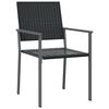 vidaXL Zestaw do jadalni w ogrodzie 3 pcs Czarny Rattan PE