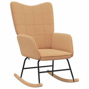 vidaXL Fotel bujany Beżowy Tkanina sherpa