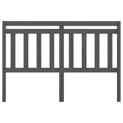 vidaXL Wezgłowie łóżka, szare, 166x4x100 cm, lite drewno sosnowe