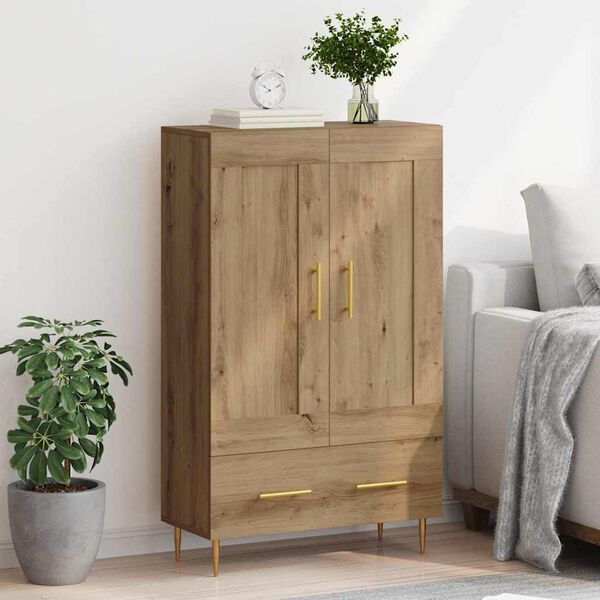 vidaXL Highboard z szufladą Dąb rzemieślniczy 69,5 x 31 x 115 cm
