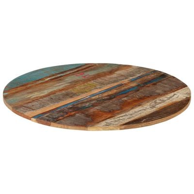 vidaXL Okrągły blat stołu, 80 cm, 15-16 mm, lite drewno odzyskane