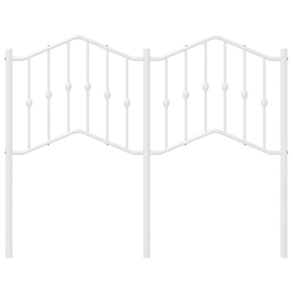 vidaXL Metalowe wezgłowie, białe, 120 cm