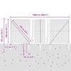 vidaXL Słupek ogrodzeniowy. Szary 25 x 1,4 m (siatka 13 mm) Stal i PVC