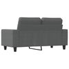 vidaXL Sofa 2-osobowa, ciemnoszara, 120 cm, tapicerowana tkaniną