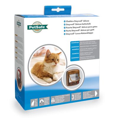 PetSafe Drzwiczki magnetyczne dla kota Deluxe 420, 4 opcje, brązowe