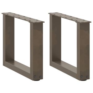 vidaXL Nogi do stolika kawowego w kształcie litery U 2 szt. Naturalna stal 30x(30-31) cm Stal