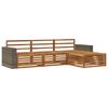 vidaXL Zestaw sof na zewnątrz 4 pcs naturalny Lite Drewno Akacji