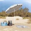 vidaXL Parasol plażowy Niebieski i biały 206 x 206 x 212 cm