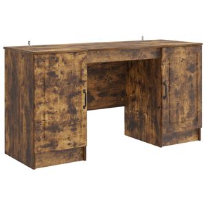 vidaXL Biurko Dąb wędzony 142,5 x 50 x 75 cm Drewno inżynieryjne