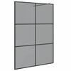 vidaXL Ściana prysznicowa typu walk-in Czarny 140 x 195 cm
