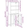 vidaXL Highboard Stare drewno 69,5 x 34 x 180 cm