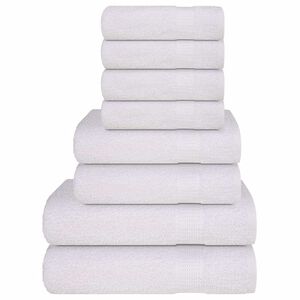 vidaXL 8-cz. zestaw ręcznik&oacute;w, FROGN, biały, 360 g/m&sup2;