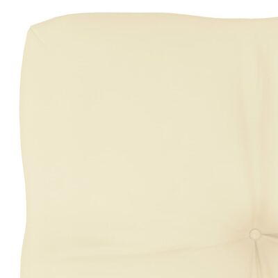 vidaXL Poduszka na sofę z palet, kremowa, 80x80x10 cm