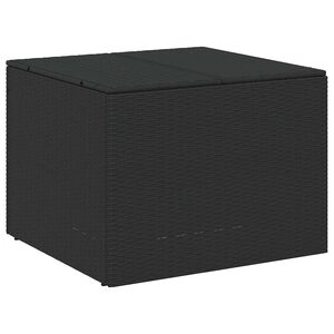 vidaXL Skrzynia ogrodowa, czarna, 291 L, polirattan