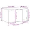 vidaXL Szafka na kuwetę, szary dąb sonoma, 60x40x40 cm