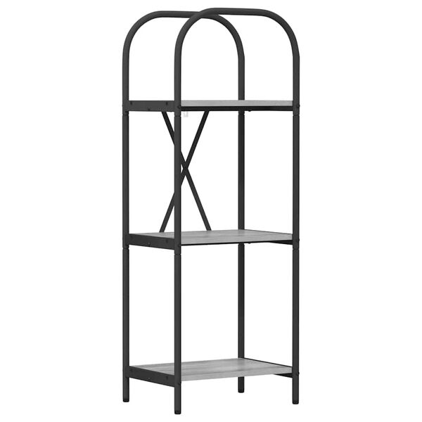 vidaXL P&oacute;łka na książki Szary Sonoma 40 x 30 x 109 cm