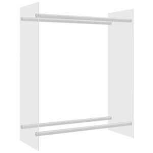 vidaXL Stojak na drewno opałowe, przezroczysty, 80x35x100 cm, szkło