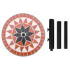 vidaXL Okrągła podstawa pod parasol, terakotowo-biała, 12 kg