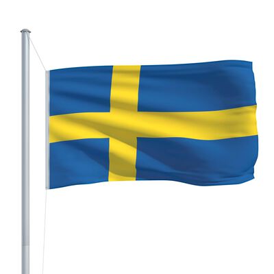 vidaXL Flaga Szwecji, 90x150 cm