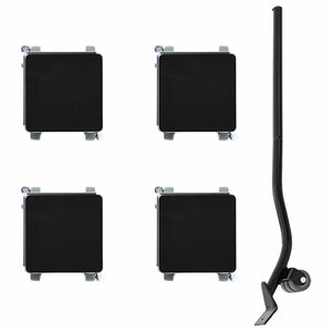 vidaXL Rolki meblowe 4 szt. z podnośnikiem 13,5x13,5x6 cm Stal 1300 kg