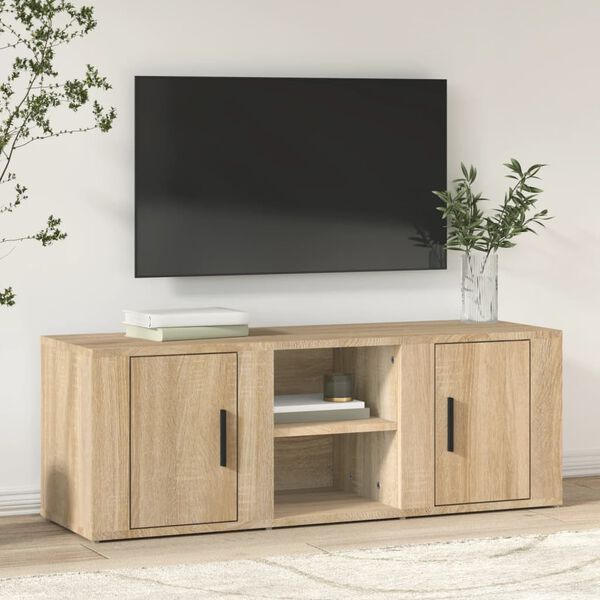 vidaXL Szafka pod TV, dąb sonoma, 100x31,5x35 cm