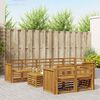 vidaXL Zestawy sof 9 pcs Naturalny Lite Drewno Akacji