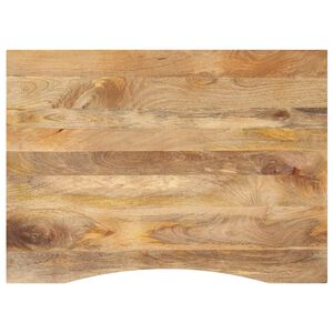 vidaXL Blat biurka, z wycięciem, 100x80x2,5 cm, surowe drewno mango