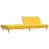vidaXL 2-osobowa kanapa, ż&oacute;łta, tapicerowana tkaniną