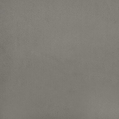 vidaXL Materac kieszeniowy, jasnoszary, 100x200x20 cm, aksamit