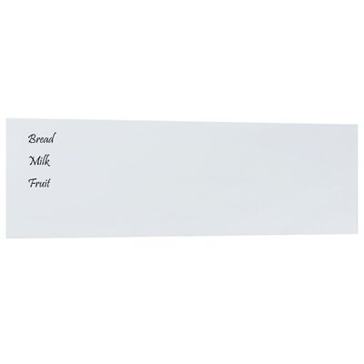 vidaXL Ścienna tablica magnetyczna, biała, 100x30 cm, szkło hartowane